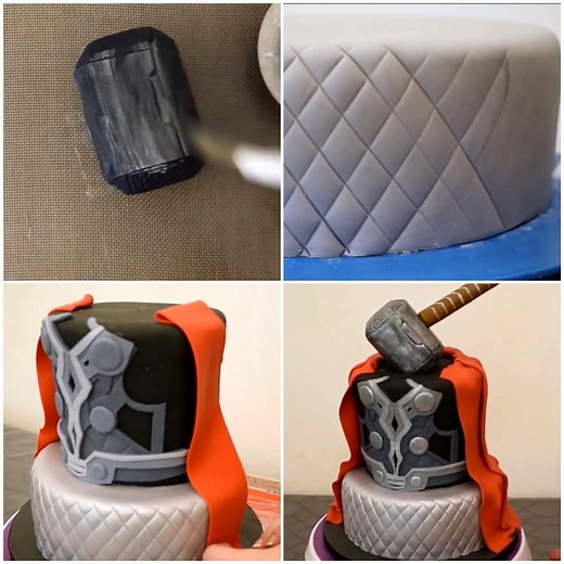 Thor and Thor's hammer cake tutorial 🔨🍰 | MetDaan Cakes