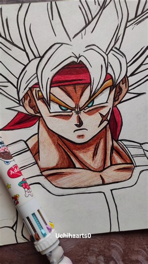 Bardock pendrawing🔥 #drawing #dragonball #animeart #penart #pendrawing #shorts #art