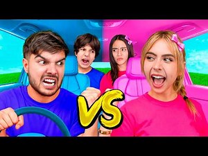 24 HOURS IN THE CAR BOYS vs GIRLS !!