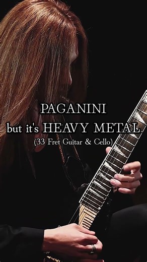 Paganini but it's HEAVY METAL (33 Fret Guitar) #Shorts #Guitar