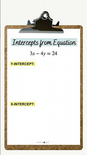 Find X- and Y-Intercepts from an Equation | Linear Equations