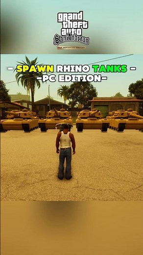 This Is How To Spawn RHINO Tank In GTA San Andreas - Cheat Code - #gta #tank #cheatcodes