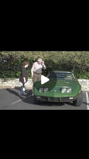 Upworthy on Instagram: "Who’s cutting the onions?! 😭♥️ @astayabovetherest He sold his sports car weeks before proposing to his girlfriend - a single mom with two kids. He married her and adopted the children. 40 years later, his daughter surprised him with the same car - a 1973 Corvette Stingray. The license plate reads “YDHT” - “You didn’t have to.” 🥹"