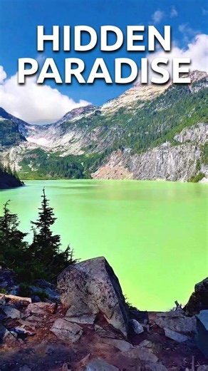 Blanca Lake Doesn’t Even Look Real 💙🏔️ #travel #nature #hiking