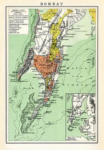 Map of city of Bombay 1898 also known as Bombay - the official name...