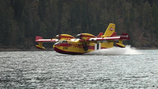 Our low rider looks a little different than yours... It's more effective on wildfires too 😉. Scooping 1,412 gallons of water in 10 seconds and dropping it as low as 150ft, it's quite the low rider in the world of aviation—built not for style points, but to protect lives, property, and the environment. #bridgeraerospace #lowrider #aerialfirefighting #slomo | Bridger Aerospace