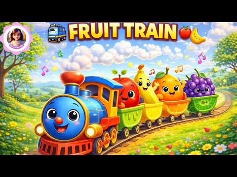 Fruit Train for Kids 🍍🚆 | Learn Fruits | Fun Cartoon Rhyme