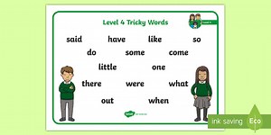 Level 4 Tricky Word Mat