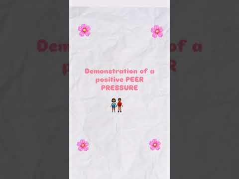 Peer pressure lesson demonstration