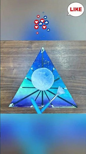 Acrylic Painting Secrets: How to Create an AMAZING Gradient Triangle Painting! #shorts #painting