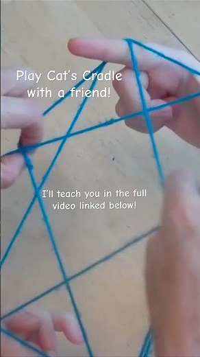 Grab some string and a friend. I’ll teach you Cat’s Cradle in the full video linked below!