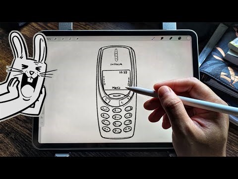 How to draw the Classic Nokia 3310 mobile phone 📞