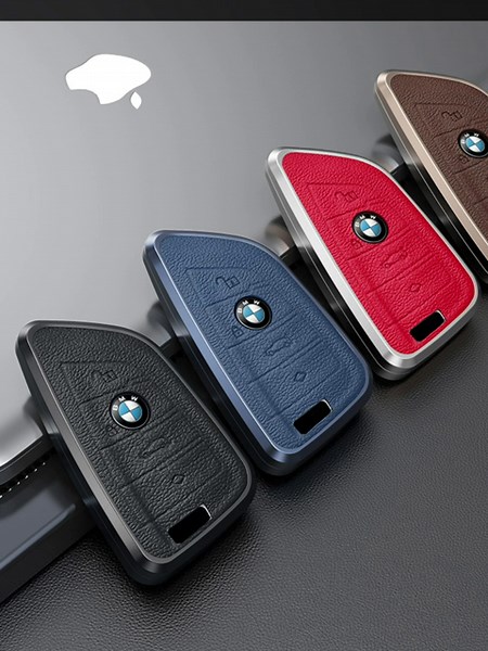 Lanyun for Cadillac Key fob Cover Keychain 20-23 Cadillac Escalade CT4 CT6 CT5 XTS XT4 XT5 ATS CT4-V Corvette C8 Accessories Key Chain Case Shell 5 Button Leather and Aluminum Type B