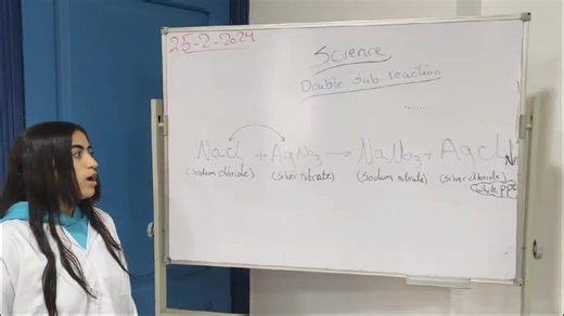 Science Activity Prep 3 students applying the double substitution reaction and identifying the white ppt. #Alahram_Modern_school | AMS | Facebook