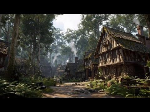 The Old Forest of Medieval Hollow – Misty Forest Paths & Woodland Cottages