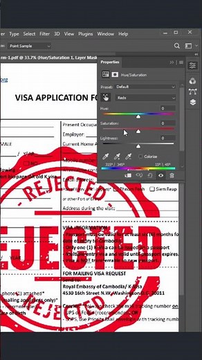 🤯Remove Red Color on Text in Photoshop #shorts