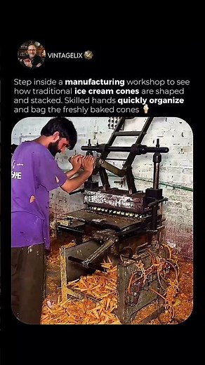 How Ice Cream Cones Are Made in a Factory