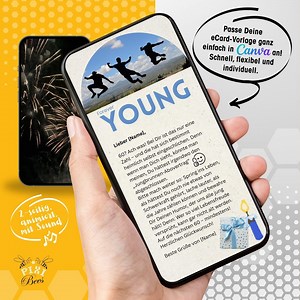 Forever Young – Ecard, Digital Birthday Card, 50th, 60th, 70th, 80th Birthday, Customizable Canva Template, Instant Download - Etsy Canada