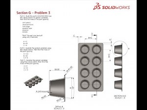 Solidworks CSWA Exam Practice | PART MODELLING | Section G - 3