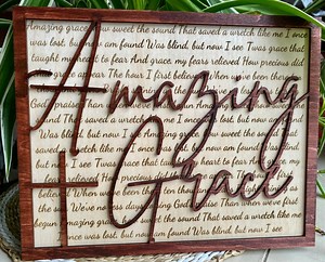 Amazing Grace Laser SVG | Xtool Ready Design | Multilayer Laser Cut File - Etsy