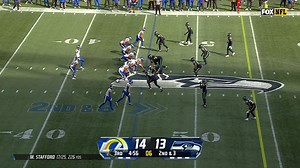 Higbee's shifty double move sets up 32-yard catch and run