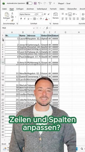 Zeilen und Spalten in Excel anpassen! 🚀