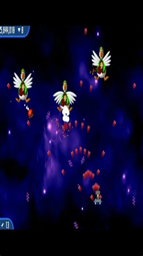 4 giant chickens at once?! 🐔💥 | Boss lvl 90 Chicken Invaders 2 #shorts #gamingshorts #gaming