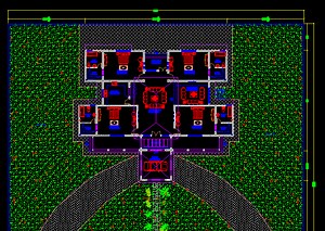 Farm House Plan With Landscape DWG - CadReGen: