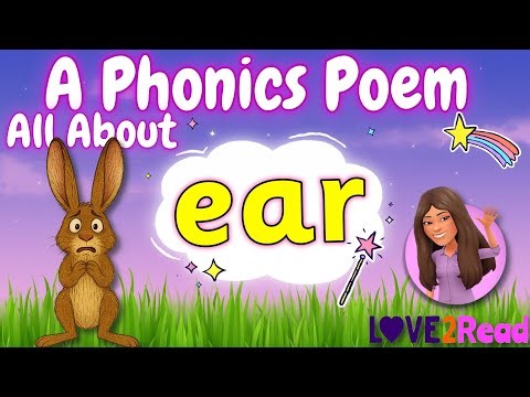 EAR PHONICS POEM for kids 🐰 Learn the 'ear' Sound with Miss Ellis!