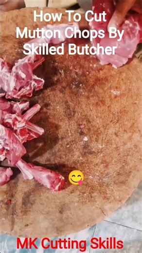 How To Cut Mutton Chops By Skilled Butcher #shorts #muttoncutting #meatlovers #mkcuttingskills