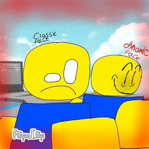Roblox classic vs dynamic faces be like: