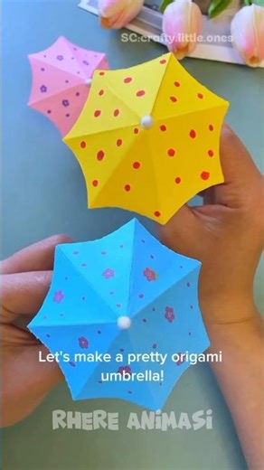 Beautiful Umbrella from Origami Paper 🌂Easy & Fun#shorts#craft#toys