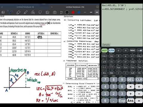 Traverse Adjustment using Compass Rule