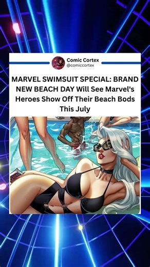 Marvel Heroes in beach Bods this July. #spiderman #blackcat