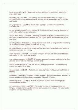 Ap Human Geography Exam 2025 Detailed Questions And Complete Answers Graded A