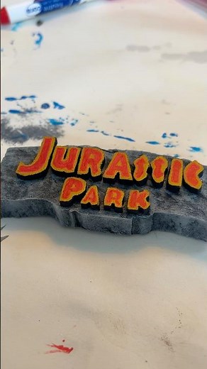 Jurassic Park entrance logo #jurassicpark #diorama