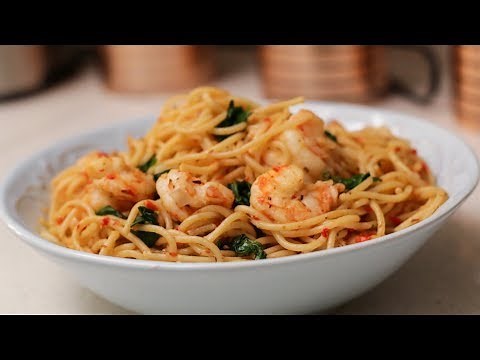 Shrimp and Spinach Pasta