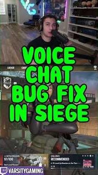 HOW TO FIX VOICE CHAT BUG IN SIEGE (SIEGE SCHOOL) #shorts