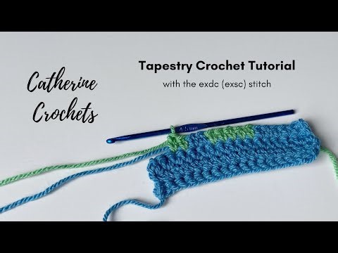 Tapestry Crochet Tutorial | Using the extended dc / extended sc stitch