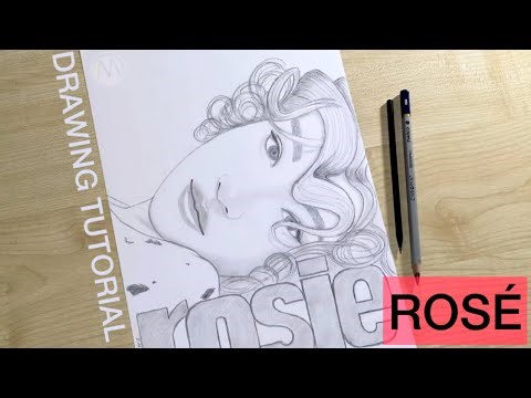 How to draw Rose new album cover Rosie / How to draw Blackpink member Rose