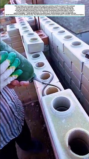 Chimney Block Mortar Joint Trick — Perfect Seal Every Time!