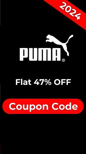 Puma Coupon Code ✅️ 2024 | Flat 47% OFF Promo Code | Verified Coupons & Offers #puma #shorts #coupon