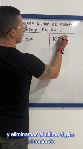 TIP PARA DIVIDIR RÁPIDAMENTE Y SIN CALCULADORA UN MÚLTIPLO DE 5 ENTRE 5 #aprende #profesor #maths