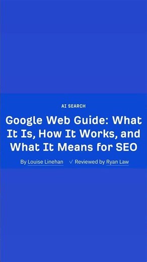 Google Web Guide: поиск стал журналомGoogle тихо тестирует новый формат – Web Guide.