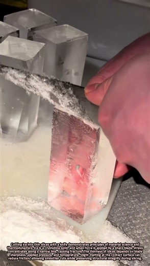 Scientific Principles Behind Cutting Ice into Ultra Thin Slices