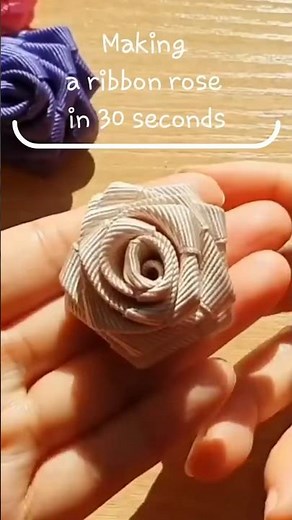 How to make a rose by sewing: ribbon rose flower making