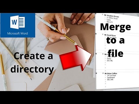 Create a directory and merge to individual files in Microsoft Word