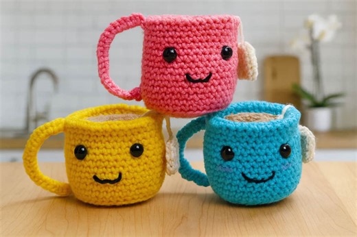 Free Crochet Tea Cup Pattern - Cute Amigurumi Cup of Tea