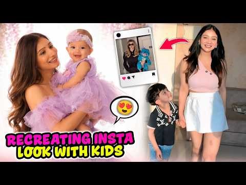 Recreating Instagram reel with my both kids 😍