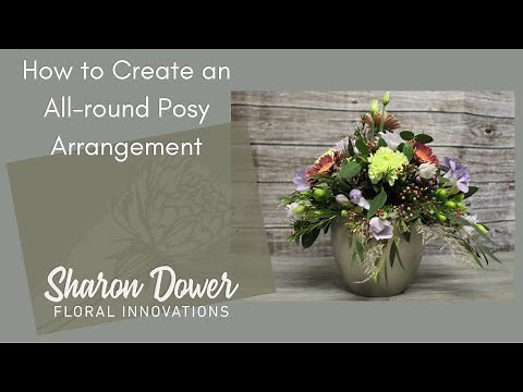 How to make an All-round Posy Arrangement - MASSED FLOWER ARRANGEMENT - POSY ARRANGEMENT -